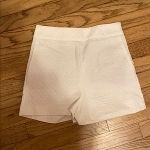Express High wasted white shorts
